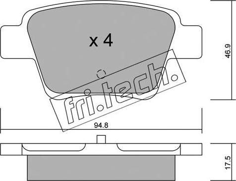 Fri.Tech. 655.0 - Kit de plaquettes de frein, frein à disque cwaw.fr