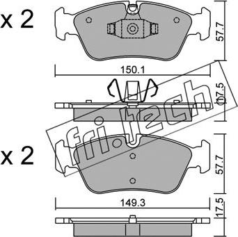 Fri.Tech. 656.0 - Kit de plaquettes de frein, frein à disque cwaw.fr