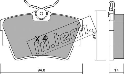 Fri.Tech. 651.0 - Kit de plaquettes de frein, frein à disque cwaw.fr