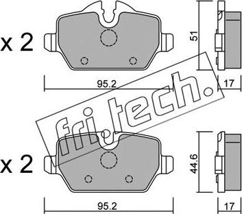 Fri.Tech. 657.0 - Kit de plaquettes de frein, frein à disque cwaw.fr