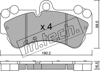 Fri.Tech. 669.0 - Kit de plaquettes de frein, frein à disque cwaw.fr