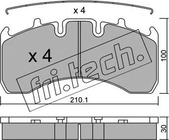 Fri.Tech. 666.0 - Kit de plaquettes de frein, frein à disque cwaw.fr