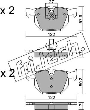 Fri.Tech. 660.0 - Kit de plaquettes de frein, frein à disque cwaw.fr