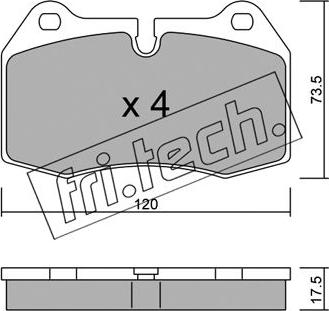 Fri.Tech. 661.0 - Kit de plaquettes de frein, frein à disque cwaw.fr