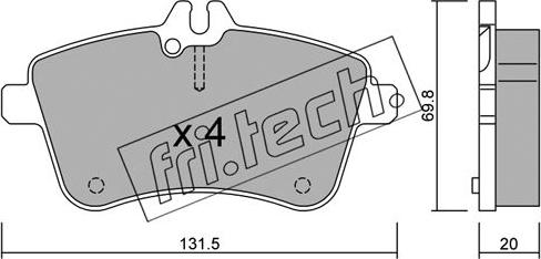 Fri.Tech. 663.0 - Kit de plaquettes de frein, frein à disque cwaw.fr