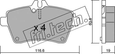 Fri.Tech. 662.0 - Kit de plaquettes de frein, frein à disque cwaw.fr