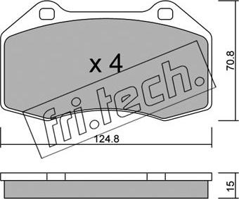 Fri.Tech. 667.0 - Kit de plaquettes de frein, frein à disque cwaw.fr