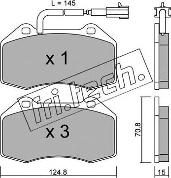 Fri.Tech. 667.1 - Kit de plaquettes de frein, frein à disque cwaw.fr