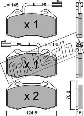 Fri.Tech. 667.2 - Kit de plaquettes de frein, frein à disque cwaw.fr