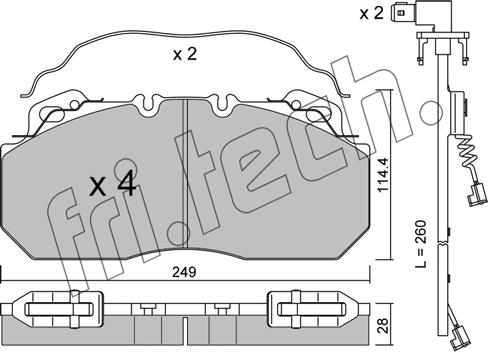 Fri.Tech. 605.0W - Kit de plaquettes de frein, frein à disque cwaw.fr