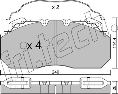 Fri.Tech. 605.0 - Kit de plaquettes de frein, frein à disque cwaw.fr