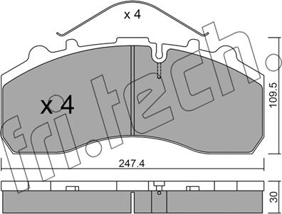 Fri.Tech. 601.0 - Kit de plaquettes de frein, frein à disque cwaw.fr