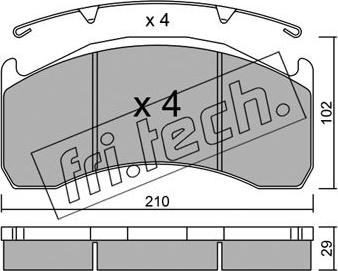 Fri.Tech. 608.0 - Kit de plaquettes de frein, frein à disque cwaw.fr