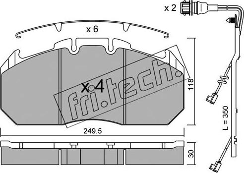 Fri.Tech. 603.0W - Kit de plaquettes de frein, frein à disque cwaw.fr