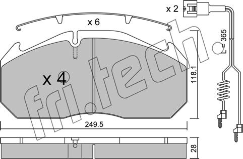 Fri.Tech. 602.3W - Kit de plaquettes de frein, frein à disque cwaw.fr