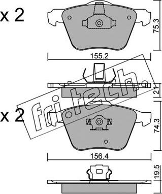 Fri.Tech. 615.0 - Kit de plaquettes de frein, frein à disque cwaw.fr