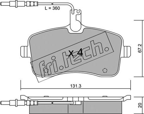 Fri.Tech. 616.0 - Kit de plaquettes de frein, frein à disque cwaw.fr