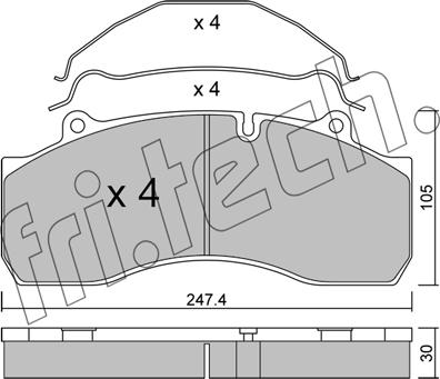 Fri.Tech. 610.0 - Kit de plaquettes de frein, frein à disque cwaw.fr