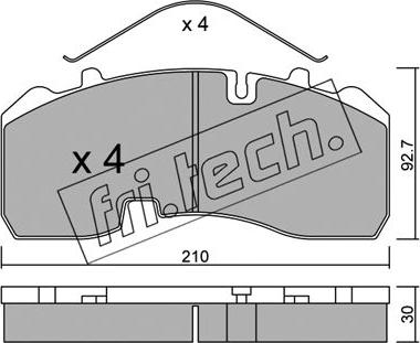 Fri.Tech. 611.0 - Kit de plaquettes de frein, frein à disque cwaw.fr