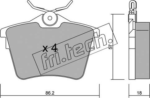 Fri.Tech. 618.0 - Kit de plaquettes de frein, frein à disque cwaw.fr