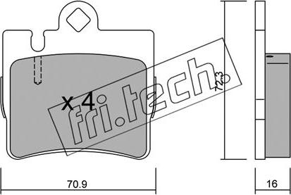 Fri.Tech. 613.0 - Kit de plaquettes de frein, frein à disque cwaw.fr