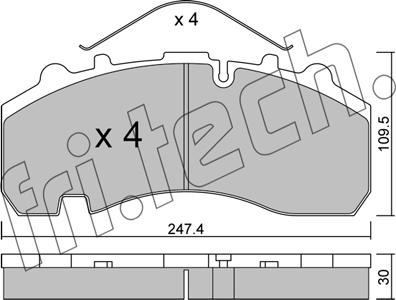 Fri.Tech. 612.0 - Kit de plaquettes de frein, frein à disque cwaw.fr