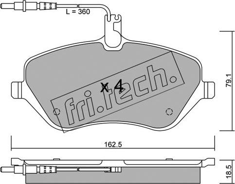 Fri.Tech. 617.0 - Kit de plaquettes de frein, frein à disque cwaw.fr