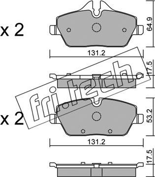 Fri.Tech. 680.0 - Kit de plaquettes de frein, frein à disque cwaw.fr