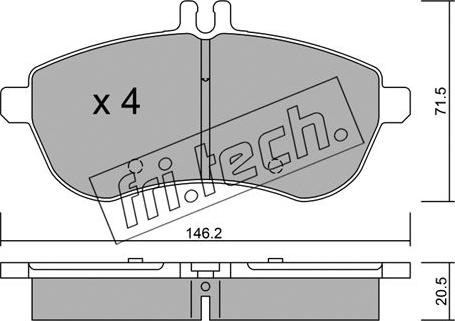 Fri.Tech. 681.0 - Kit de plaquettes de frein, frein à disque cwaw.fr