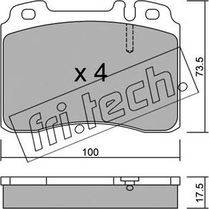 Fri.Tech. 683.0 - Kit de plaquettes de frein, frein à disque cwaw.fr