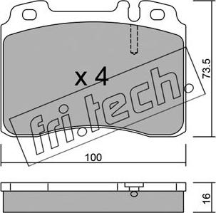 Fri.Tech. 683.1 - Kit de plaquettes de frein, frein à disque cwaw.fr