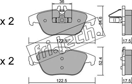 Fri.Tech. 682.0 - Kit de plaquettes de frein, frein à disque cwaw.fr