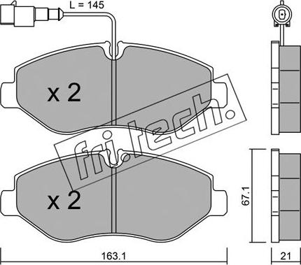 Fri.Tech. 687.4 - Kit de plaquettes de frein, frein à disque cwaw.fr