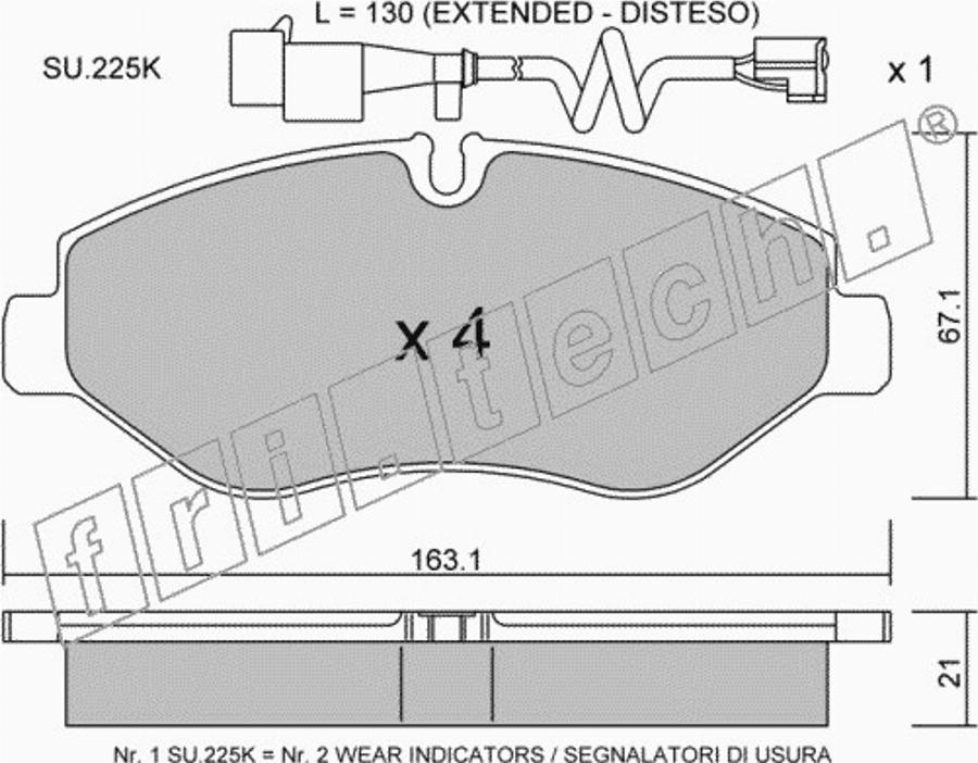 Fri.Tech. 6871W - Kit de plaquettes de frein, frein à disque cwaw.fr