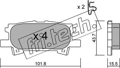 Fri.Tech. 635.0 - Kit de plaquettes de frein, frein à disque cwaw.fr