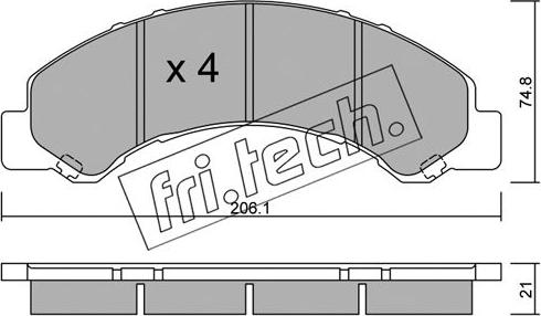 Fri.Tech. 636.0 - Kit de plaquettes de frein, frein à disque cwaw.fr