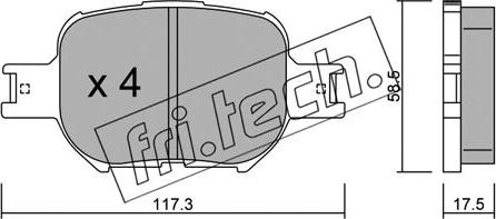 Fri.Tech. 630.0 - Kit de plaquettes de frein, frein à disque cwaw.fr