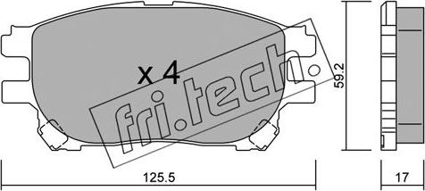 Fri.Tech. 631.0 - Kit de plaquettes de frein, frein à disque cwaw.fr