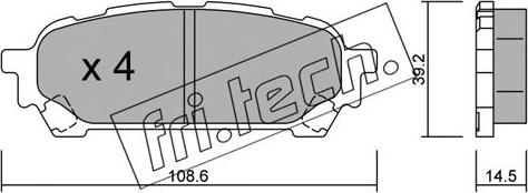 Fri.Tech. 629.0 - Kit de plaquettes de frein, frein à disque cwaw.fr