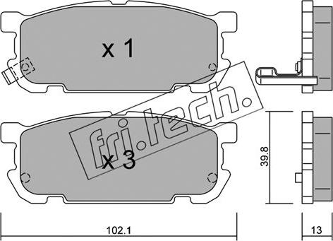 Fri.Tech. 624.0 - Kit de plaquettes de frein, frein à disque cwaw.fr