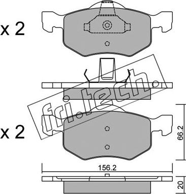 Fri.Tech. 625.0 - Kit de plaquettes de frein, frein à disque cwaw.fr