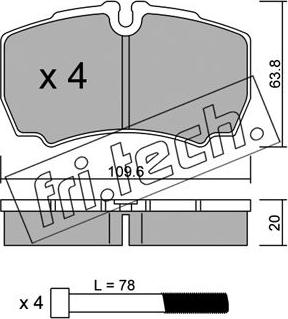 Fri.Tech. 620.0 - Kit de plaquettes de frein, frein à disque cwaw.fr