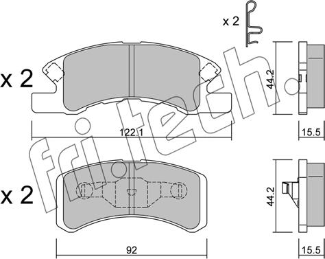 Fri.Tech. 621.0 - Kit de plaquettes de frein, frein à disque cwaw.fr