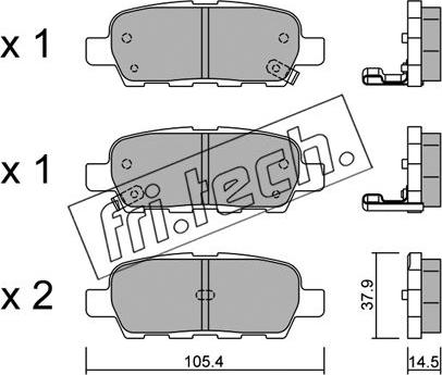 Fri.Tech. 628.0 - Kit de plaquettes de frein, frein à disque cwaw.fr