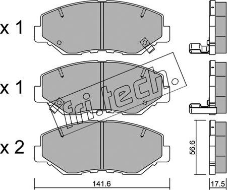 Fri.Tech. 622.0 - Kit de plaquettes de frein, frein à disque cwaw.fr