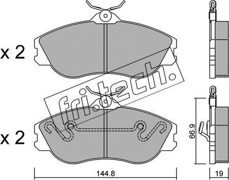 Fri.Tech. 679.0 - Kit de plaquettes de frein, frein à disque cwaw.fr