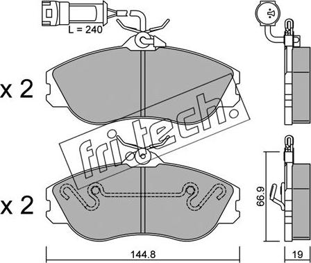 Fri.Tech. 679.1 - Kit de plaquettes de frein, frein à disque cwaw.fr