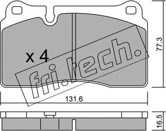 Fri.Tech. 675.0 - Kit de plaquettes de frein, frein à disque cwaw.fr