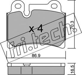 Fri.Tech. 676.0 - Kit de plaquettes de frein, frein à disque cwaw.fr