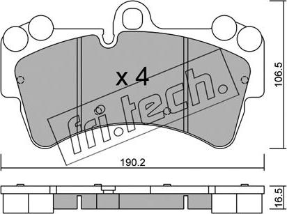 Fri.Tech. 670.0 - Kit de plaquettes de frein, frein à disque cwaw.fr